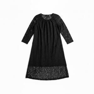 Sheer Lace Long Sleeve Maxi Dress Women's XL Black Dark Romantic Whimsygoth Emo